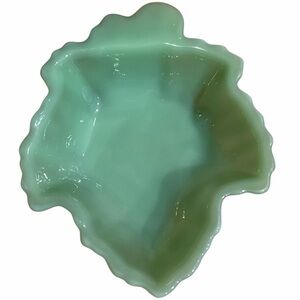Vintage Fire King Jadeite Maple Leaf Candy Dish